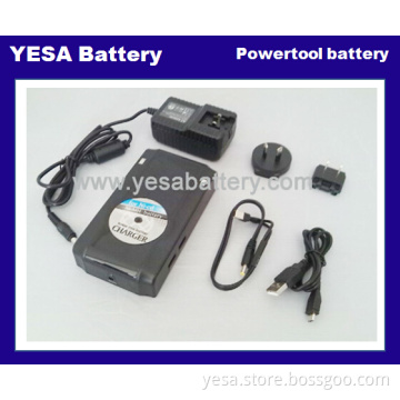 Intelligent for Power Tool battery 4.8V~24V Ni-CD Ni-MH Battery and USBoutput 5V2A for mobile phone ,iPad,note universal charger